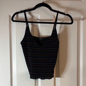 Glittery Striped Crap Top Forever 21